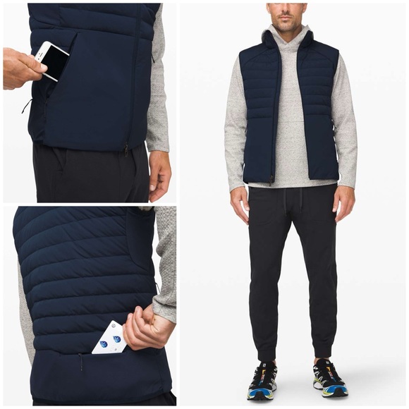 Lululemon Down For It All Vest Sz S In True Navy - Picture 3 of 11